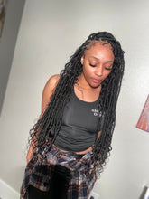 Load image into Gallery viewer, Midback Human Hair Blend Goddess Locs Hair Included ($475.00)