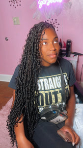Nu Locs W/ Curly Pieces (Human Hair) ($395) Hair is not included